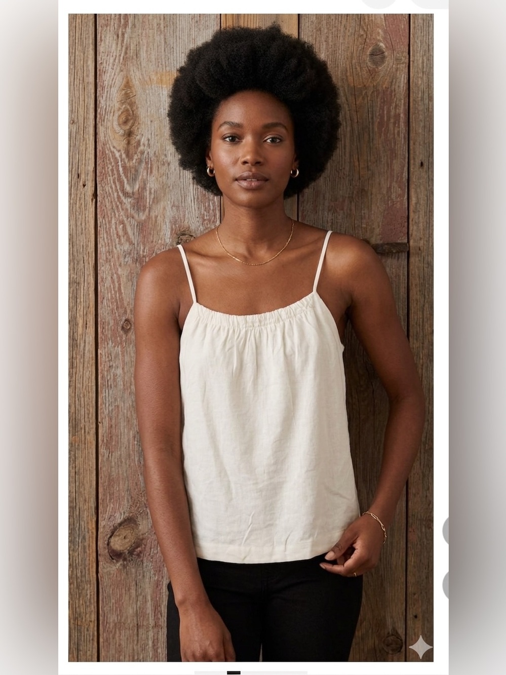 Treasure & Bond Cream ivory Spaghetti Strap Camisole large